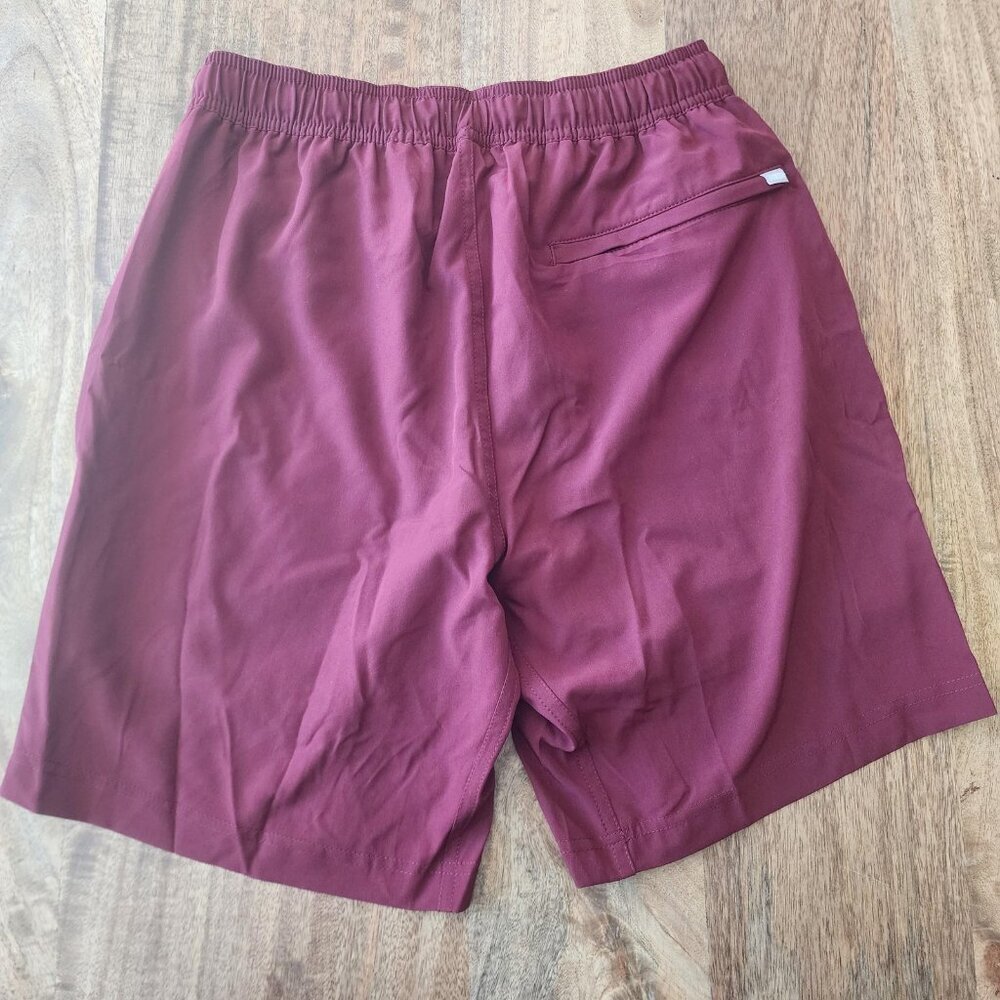 Dixxon Shorts Mens Small Maroon The Brad Lined Athletic Drawstring Zip Pocket - Picture 8 of 13